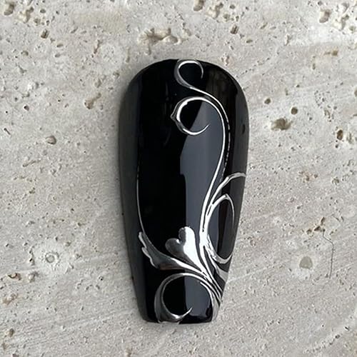 Miniatura 5 de Esmalte de uñas de gel de metal de espejo plateado metálico, esmalte de uñas de gel pintado brillante, pintura de dibujo, arte de uñas de gel UV, 1