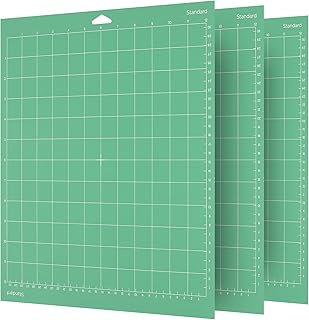 Cutting Mat for Cricut Maker 3/Maker/Explore 3/Air 2/Air/One,Sticky Quilting Cutting Mats Compatible with Cricut Machines (12X12in (3 pcs Standard Grip))