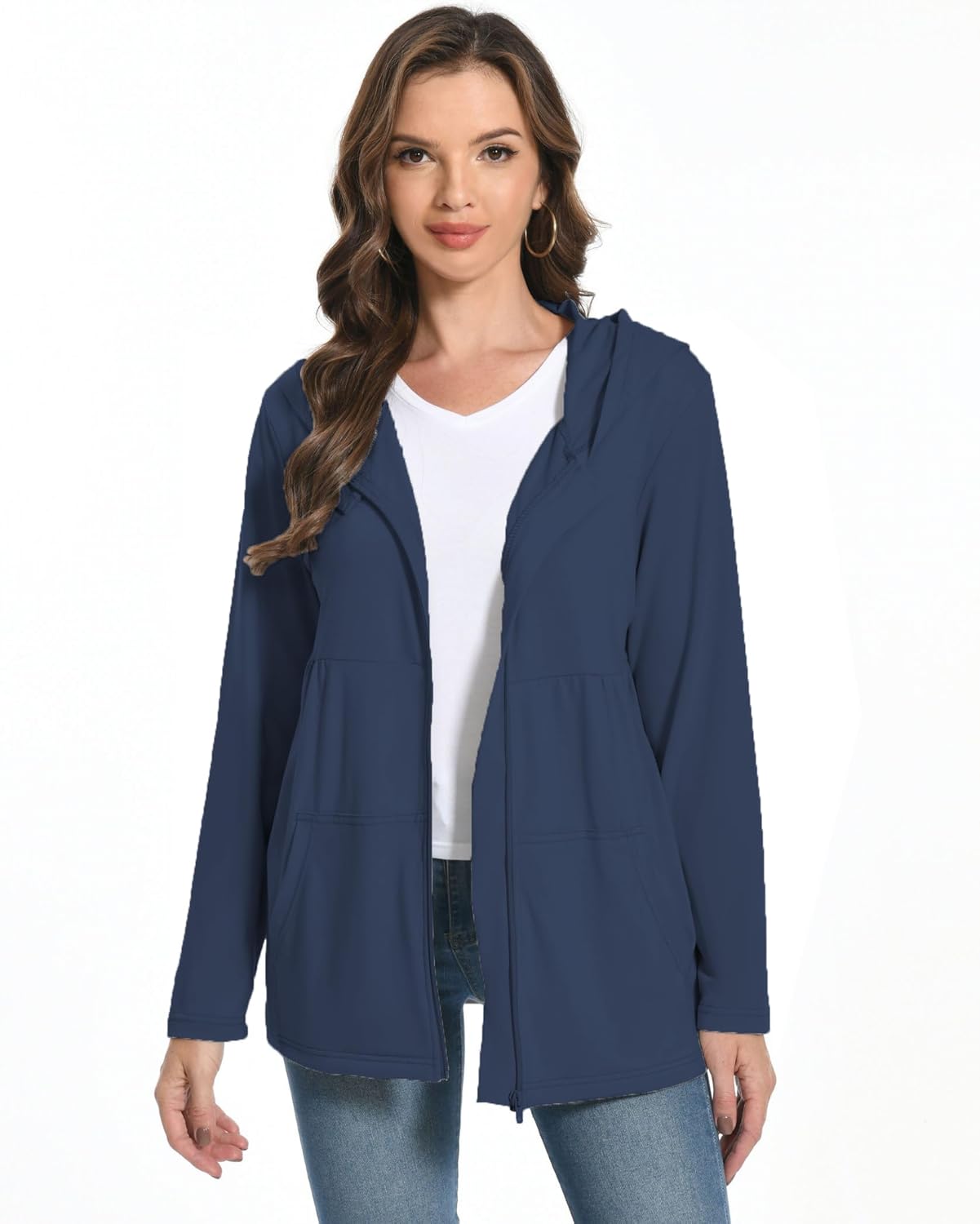 Meuponc Mastectomy Hoddies Jacket Coat with Drain Pockets Women Post Surgery Recovery Must Haves Long Sleeve Zip Up Shirts - Image 6