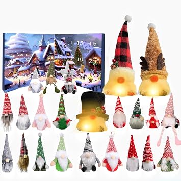 Gnome Advent Calendar 2026, 24 Days Christmas Countdown with 24 Gnomes