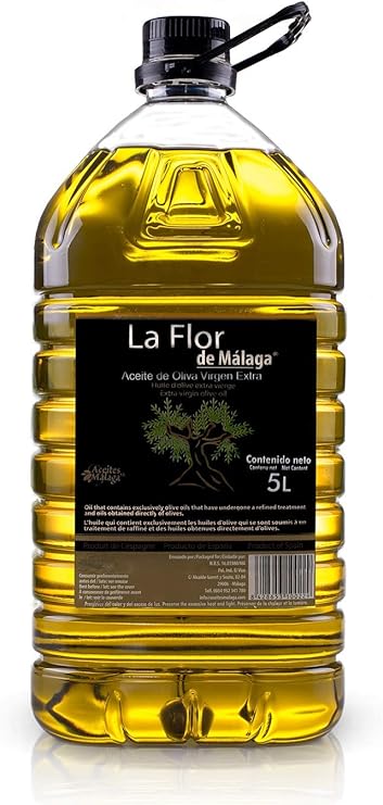 Aov Extra La Flor De Malaga Pet Garrafa Transp. Asa Negra 5L