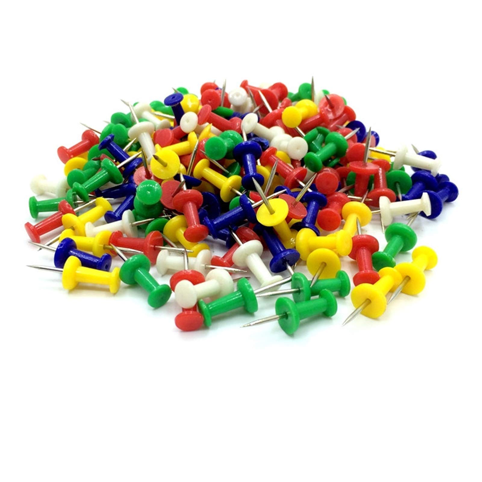 Chincheta de pared 200 piezas de chinchetas de colores, chinchetas for manualidades, 5 colores, prensa de colores mezclados, tablero de corcho for uñas, tachuelas for el pulgar, suministros escolares,