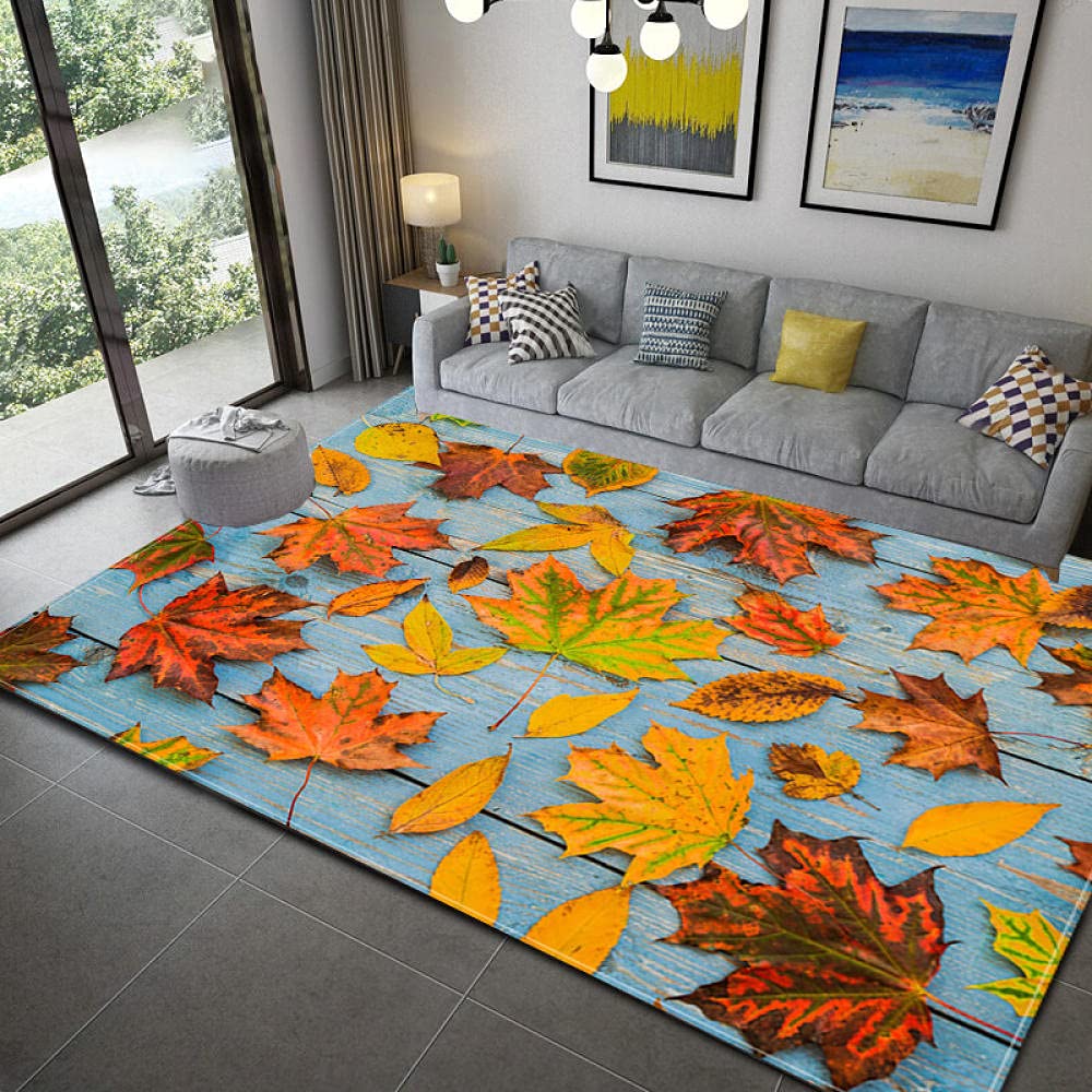 3D salon dywan deska drewniana liść klonu antypoślizgowe maty podłogowe dzieci maty dla raczkowania korytarz maty maty nocne home decoration