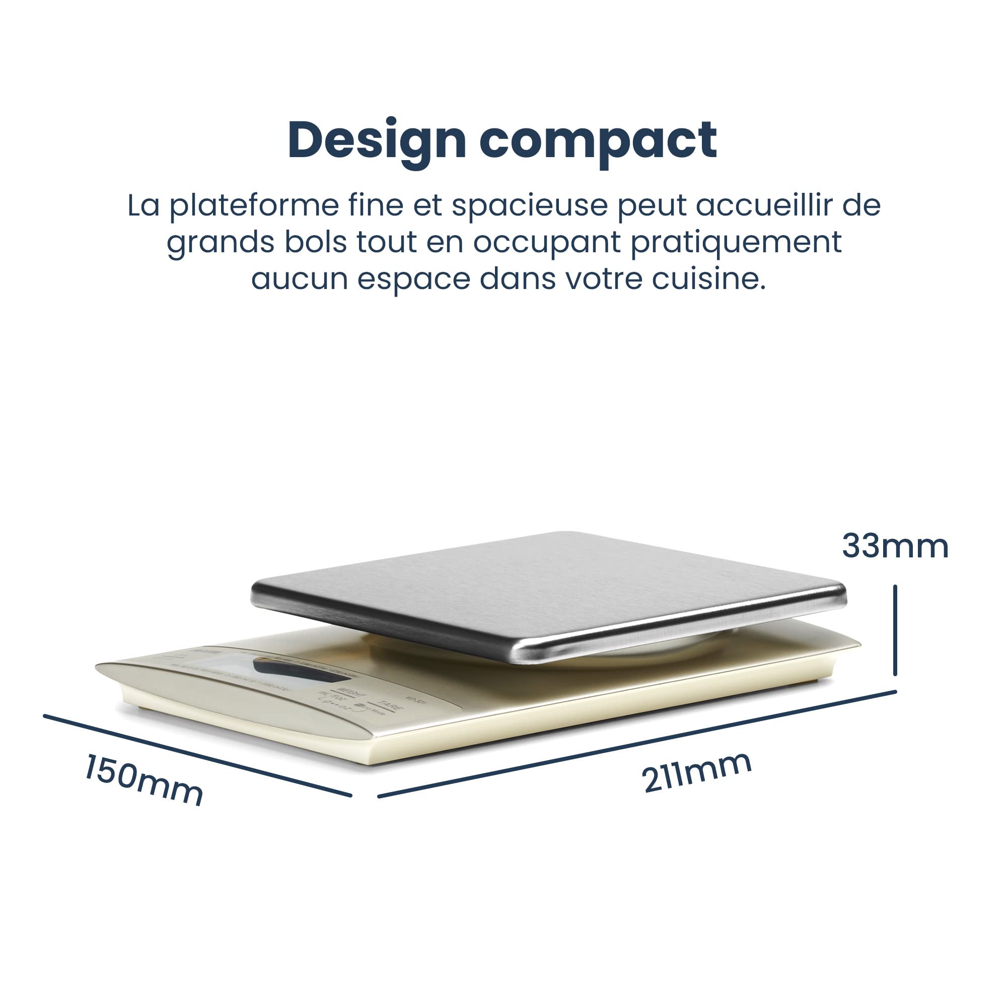 Tanita - KD-321 - Balance de Cuisine Électronique de Précision - Argent