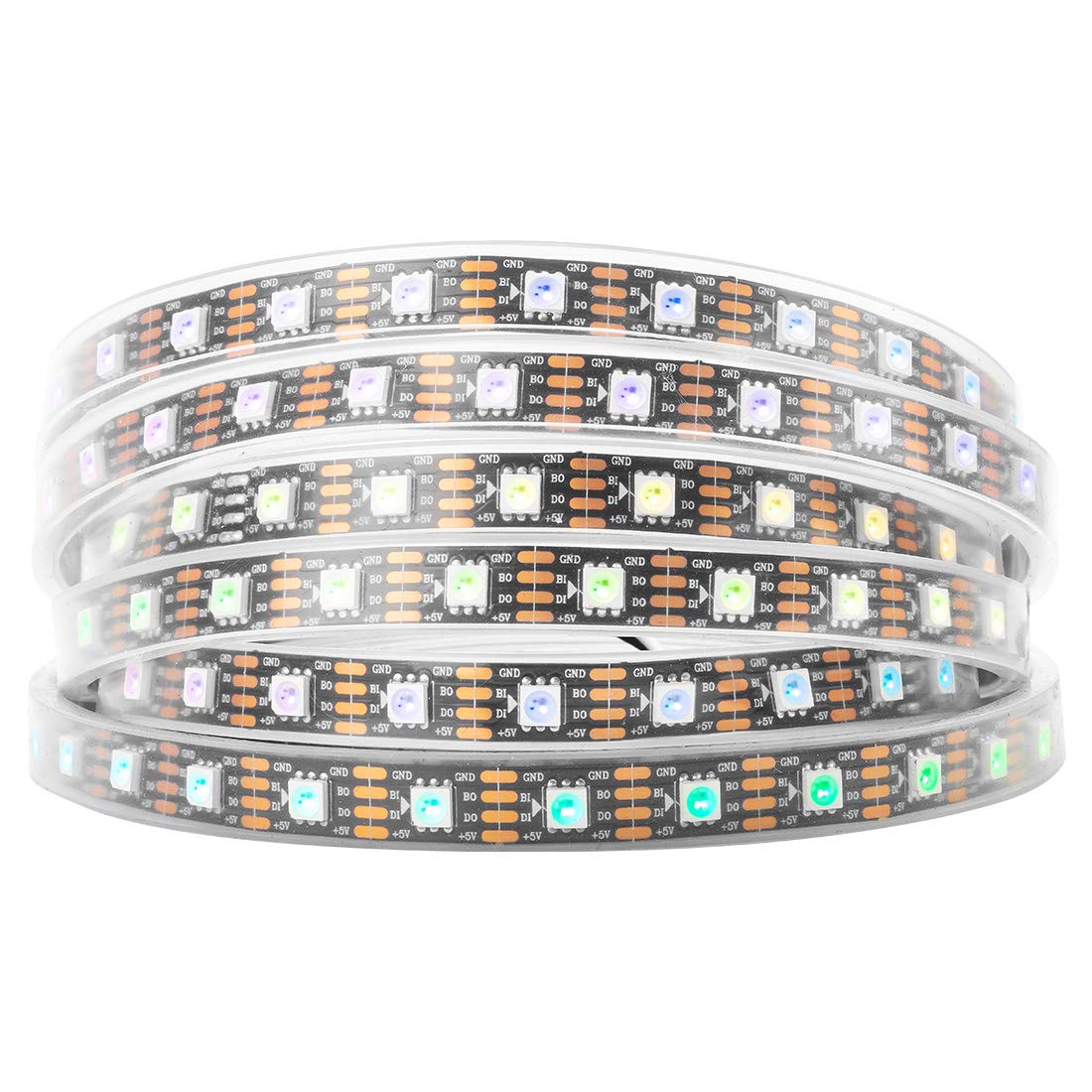 BTF-LIGHTING WS2813 RGB Striscia LED 5V Flessibile 5 metri 60LEDs/m IP67