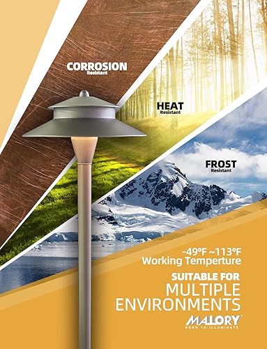 Miniatura 4 de MALORY Luces de camino de bajo voltaje con bombilla G4, 1 unidad, (24 pulgadas de alto), luz de camino de paisaje de latón de 12 V para exteriores