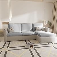 Vista 9 de EFELIM Funda de cojín seccional de 4 piezas para sofá en forma de L, funda elástica para sofá de 1, 2, 3 asientos, funda antideslizante para sofá