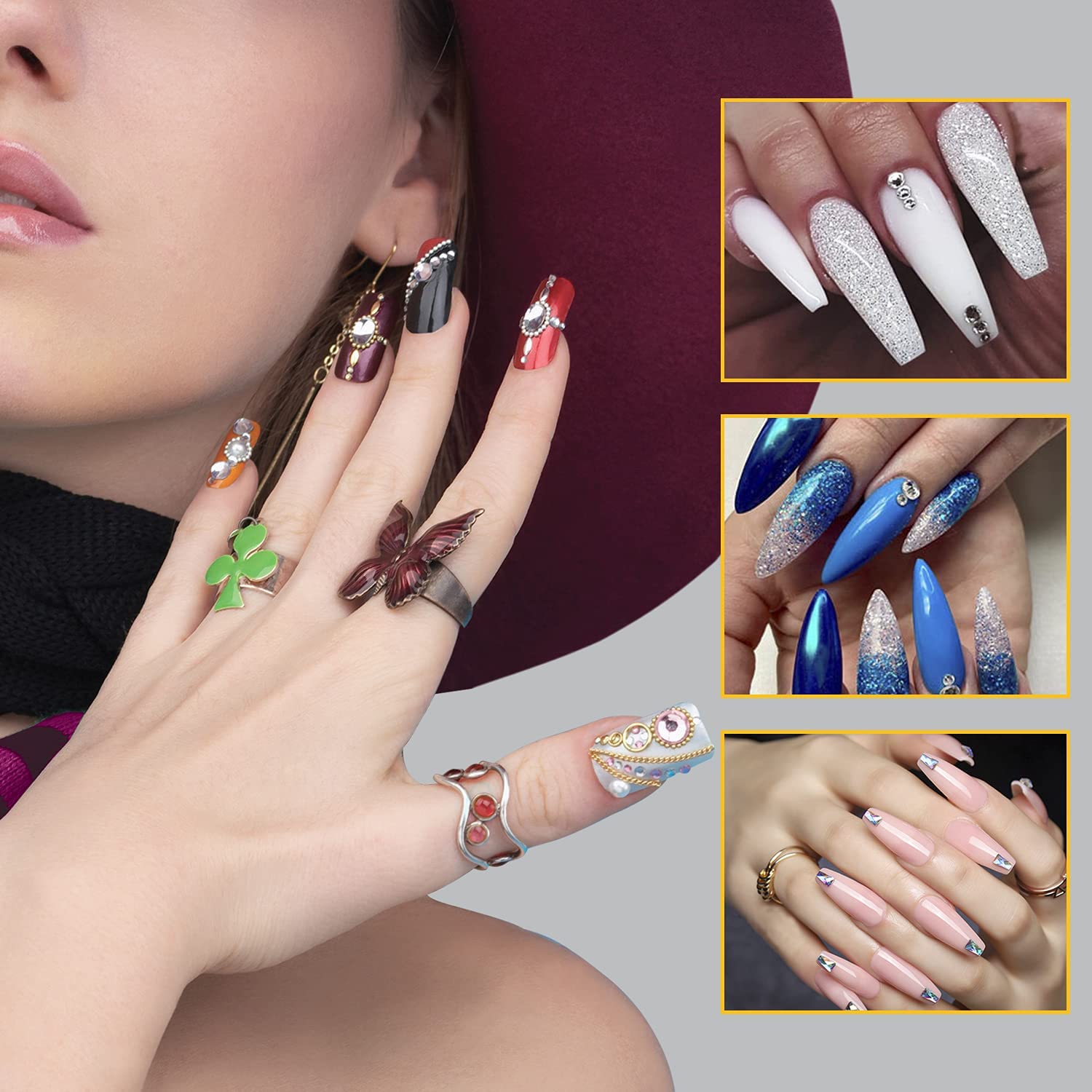 120 Pezzi Cartine per Ricostruzione Unghie, Cartine Nail Form,Cartine Gel Unghie,Cartine per Ricostruzione Unghie per Estensione
