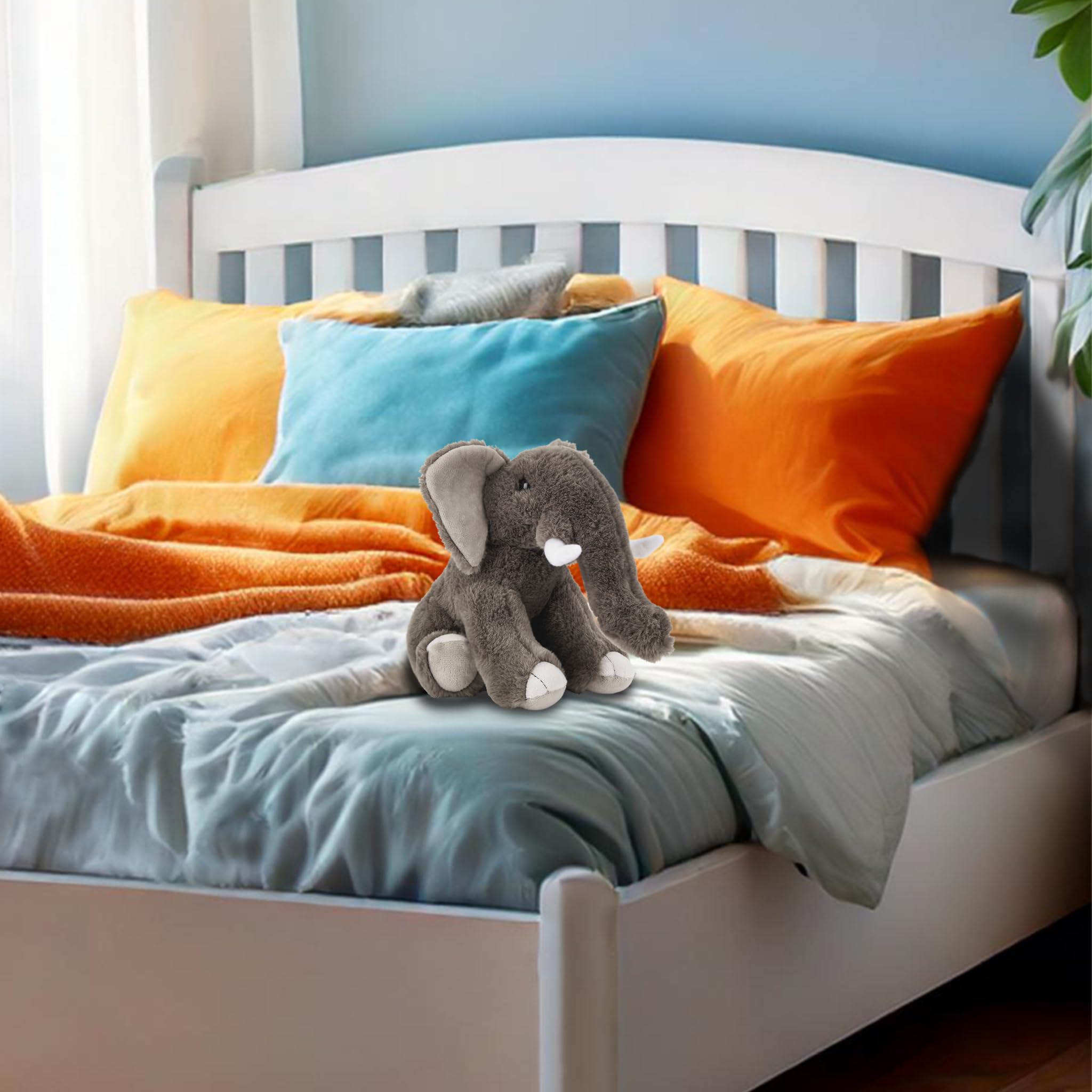 Zappi Co Emma the African Elephant Plush Toy (22cm) Gentle Giant - Soft, Cuddly, 100% Recycled - Majestic Savanna Friend