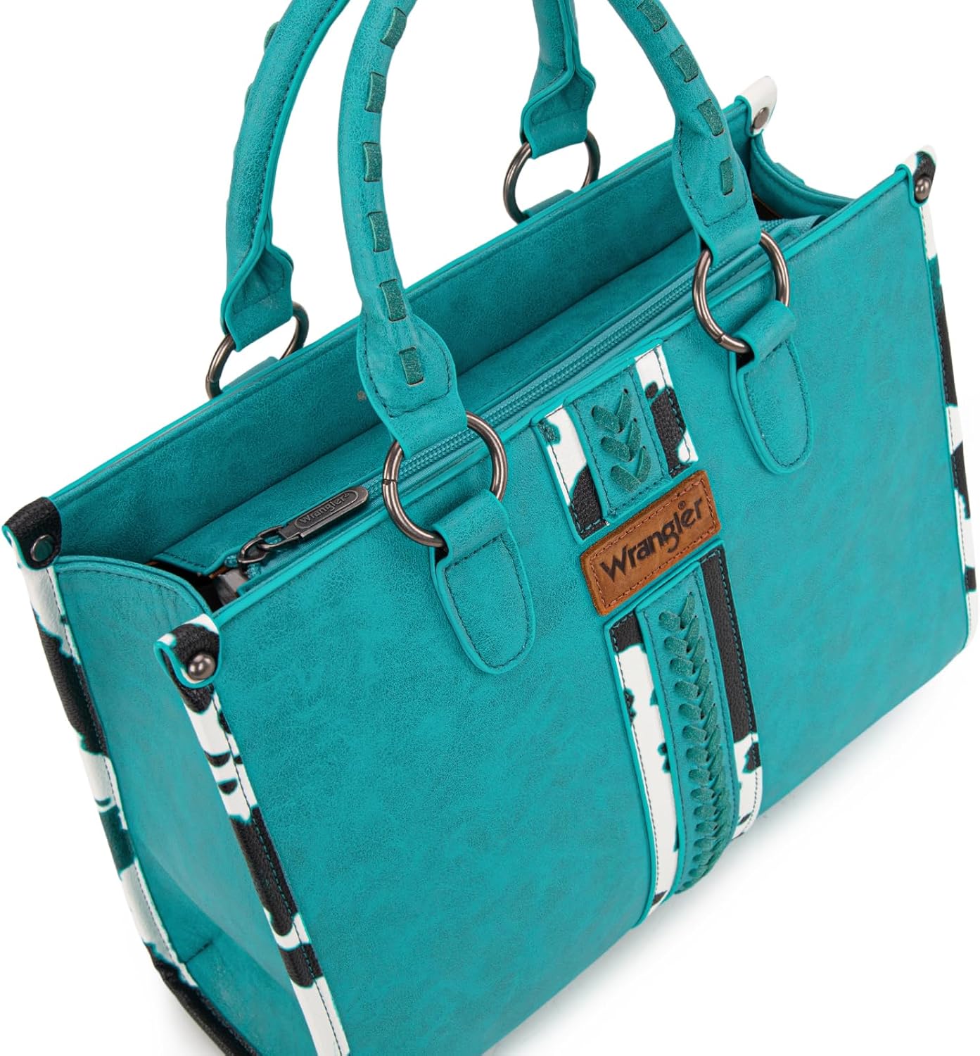 Montana West Wrangler Animal Print Tote Bag for Women Western Purse Boho Top Handle Satchel Handbag - Image 4