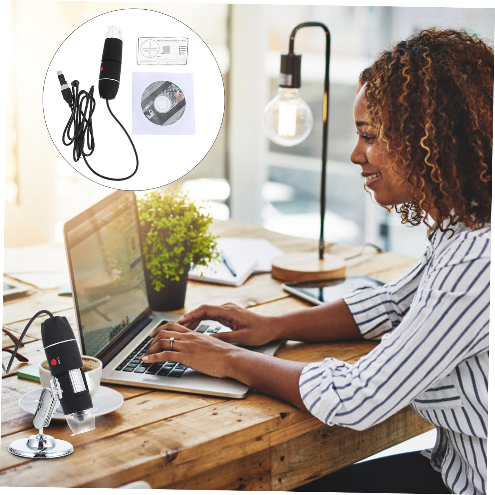 Yardenfun Electronic Microscope for School Home High-Definition Magnification Microscope Sturdy Build for Boys and Girls Adults