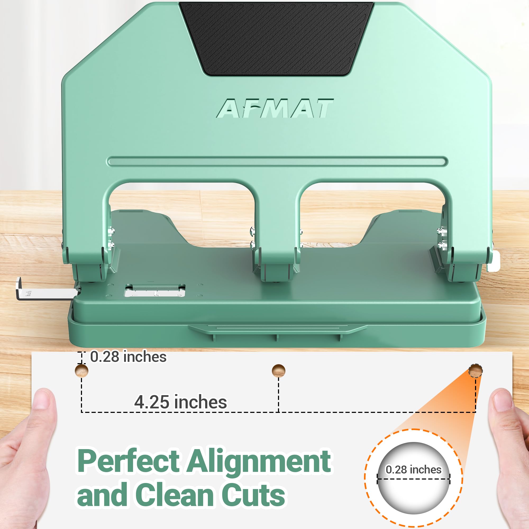AFMAT Heavy Duty 3 Hole Punch - 10,000+ Uses -6