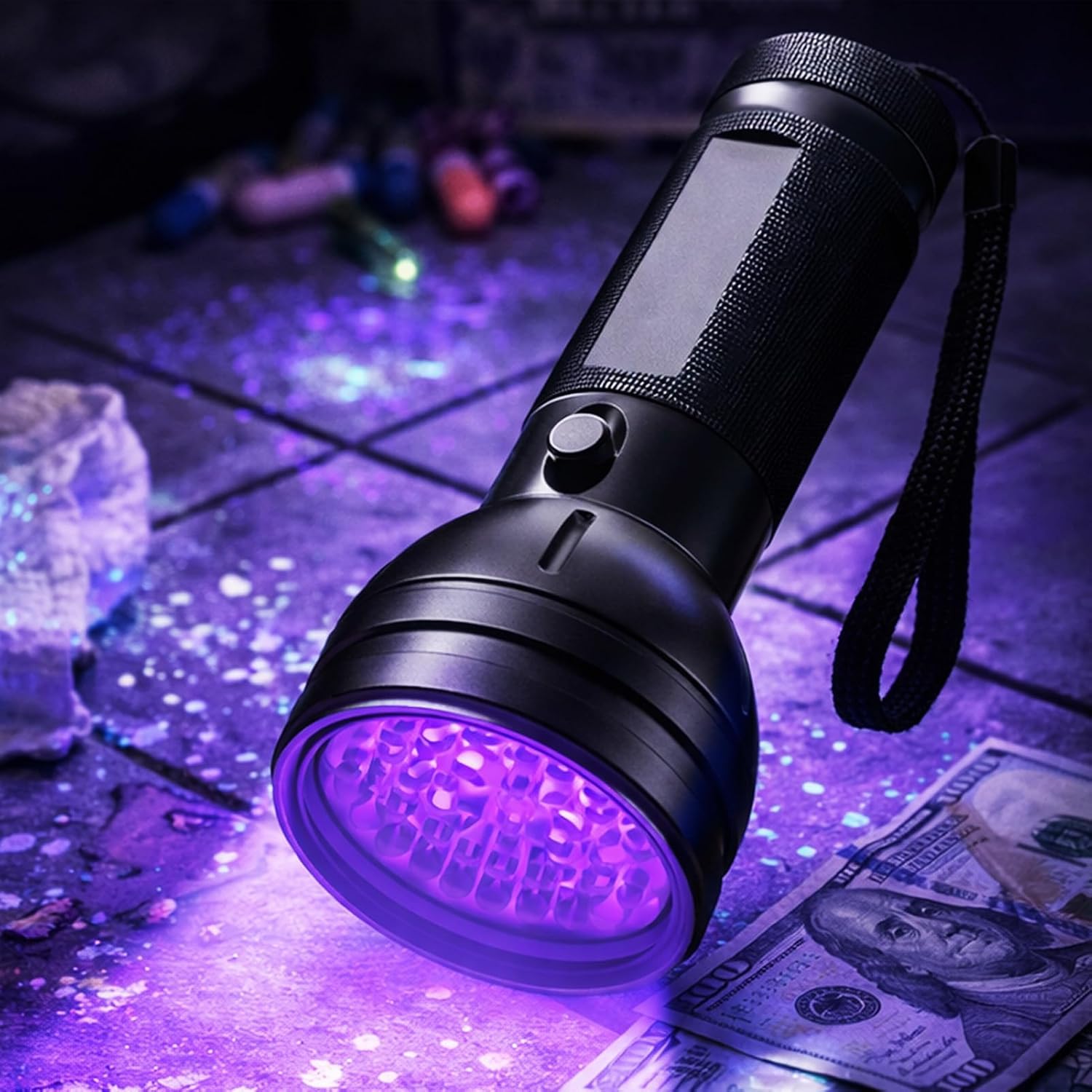 Kresal UV Flashlight Black Light 51 LED 395nm Blacklight Pet Urine Detector for Dog Cat Dry Urine Stains Bed Bug Detective-image-10