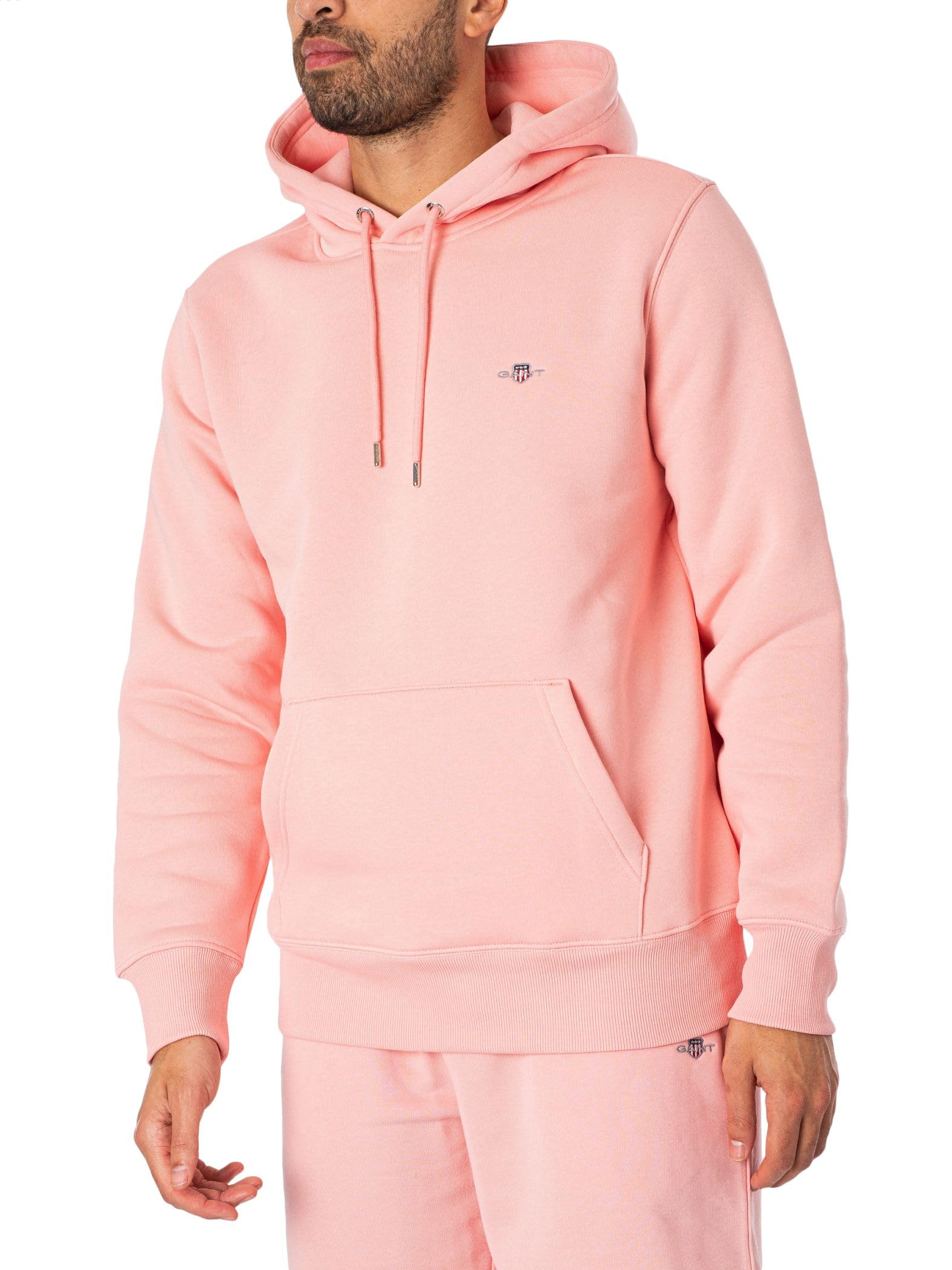 GANT Męski Bluza Z Kapturem Regular Shield, Bubbelgum Pink