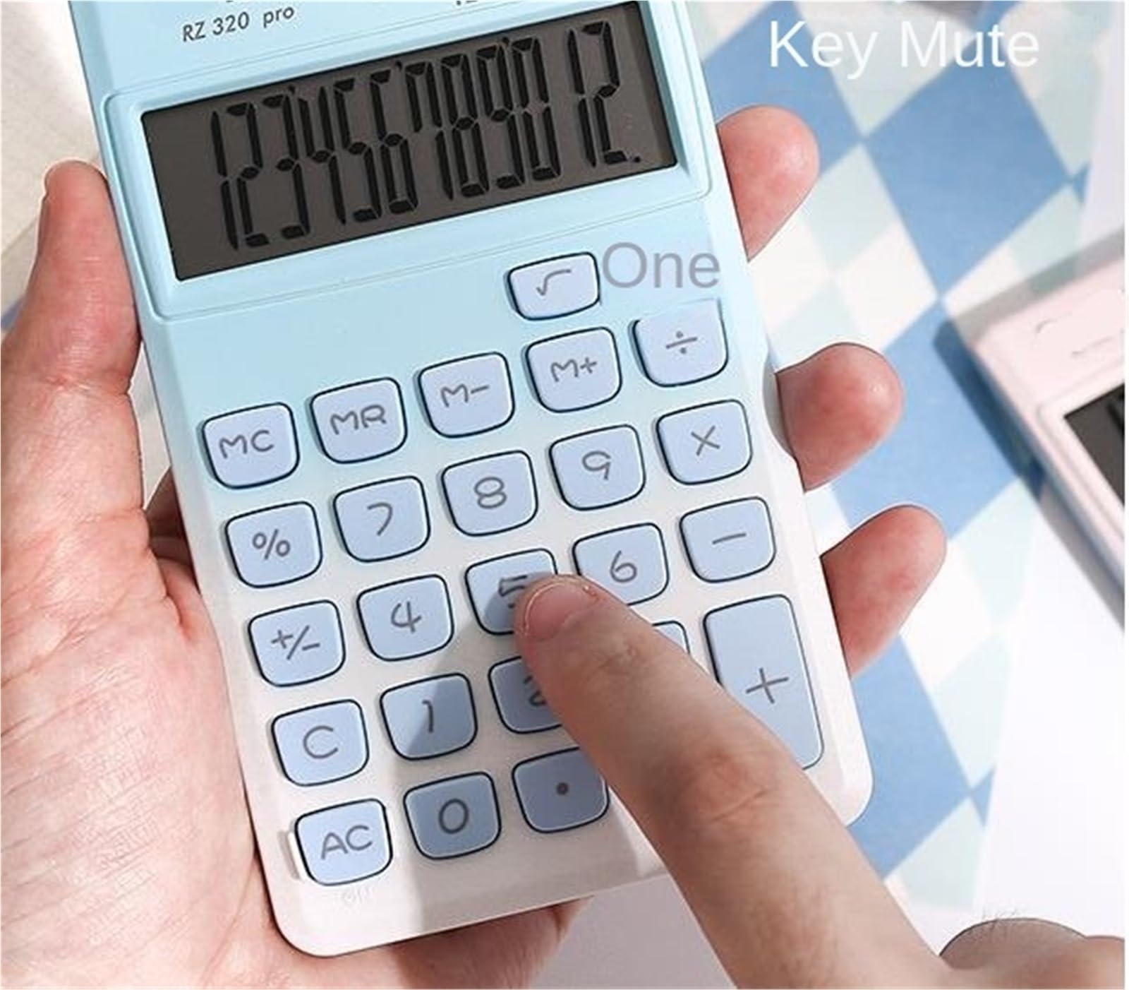 Calculatrice Calculatrice Solaire Portable avec écran à 12 Chiffres, idéale for Une Utilisation au Bureau Bureau Office(Blue)