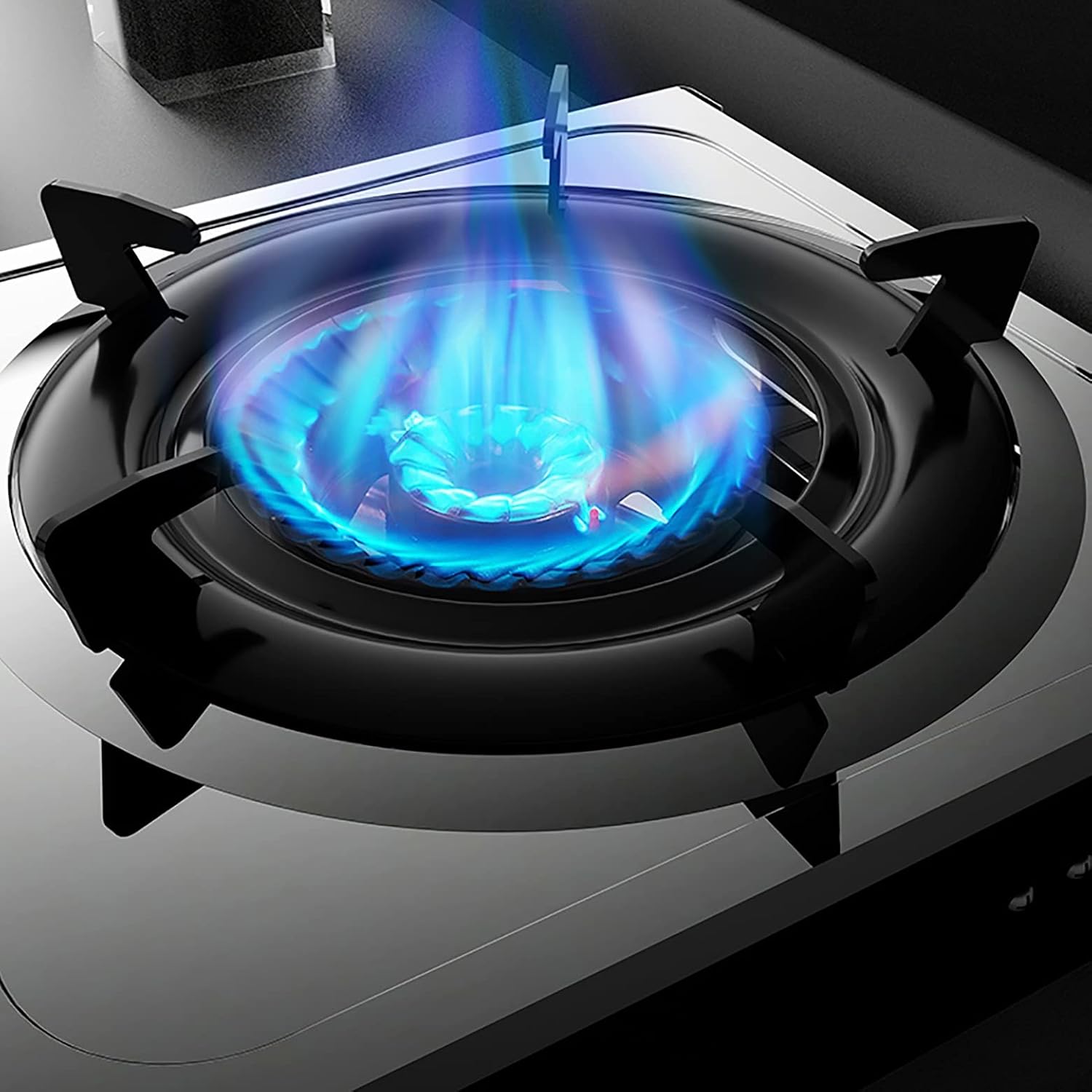 Burner Gas Cooker gas hob Hob, Table Top Cooking, Natural Gas/Propane,Powerful 4.5 KW Stainless Steel ，For Kitchen Restaurant Apartments [Energy Class A](Ng)