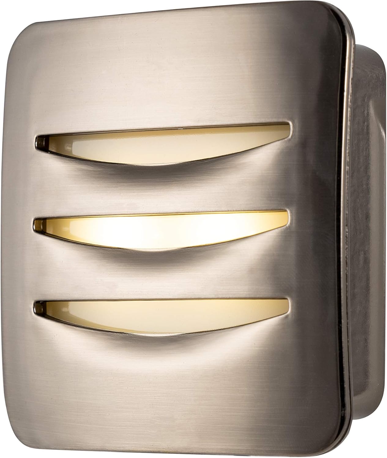 GE home electrical Brushed Nickel Louver GE LED Night Light, Plugin