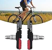 Pastilhas de freio V para montanha para bicicleta, freio de borracha virgem de 73 mm, conjunto de substituição de sapatos de freio de aro para todos os climas, para pares de freio de ciclismo duráveis