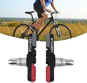 Pastilhas de freio V para montanha para bicicleta, freio de borracha virgem de 73 mm, conjunto de substituição de sapatos de freio de aro para todos os climas, para pares de freio de ciclismo duráveis