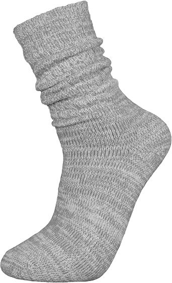 FUNTOUR Womens Wool Warm Boot Socks Slouchy Scrunch Rib Knit Fuzzy Crew Socks For Fall Winter Soft Cute Sock