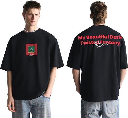 G&amp;G CLOSET Greatest Artist Kanye The Goat West Oversized Graphic Tee | 100% Cotton 240GSM Round Neck | MBDTF Printed T-Shi...