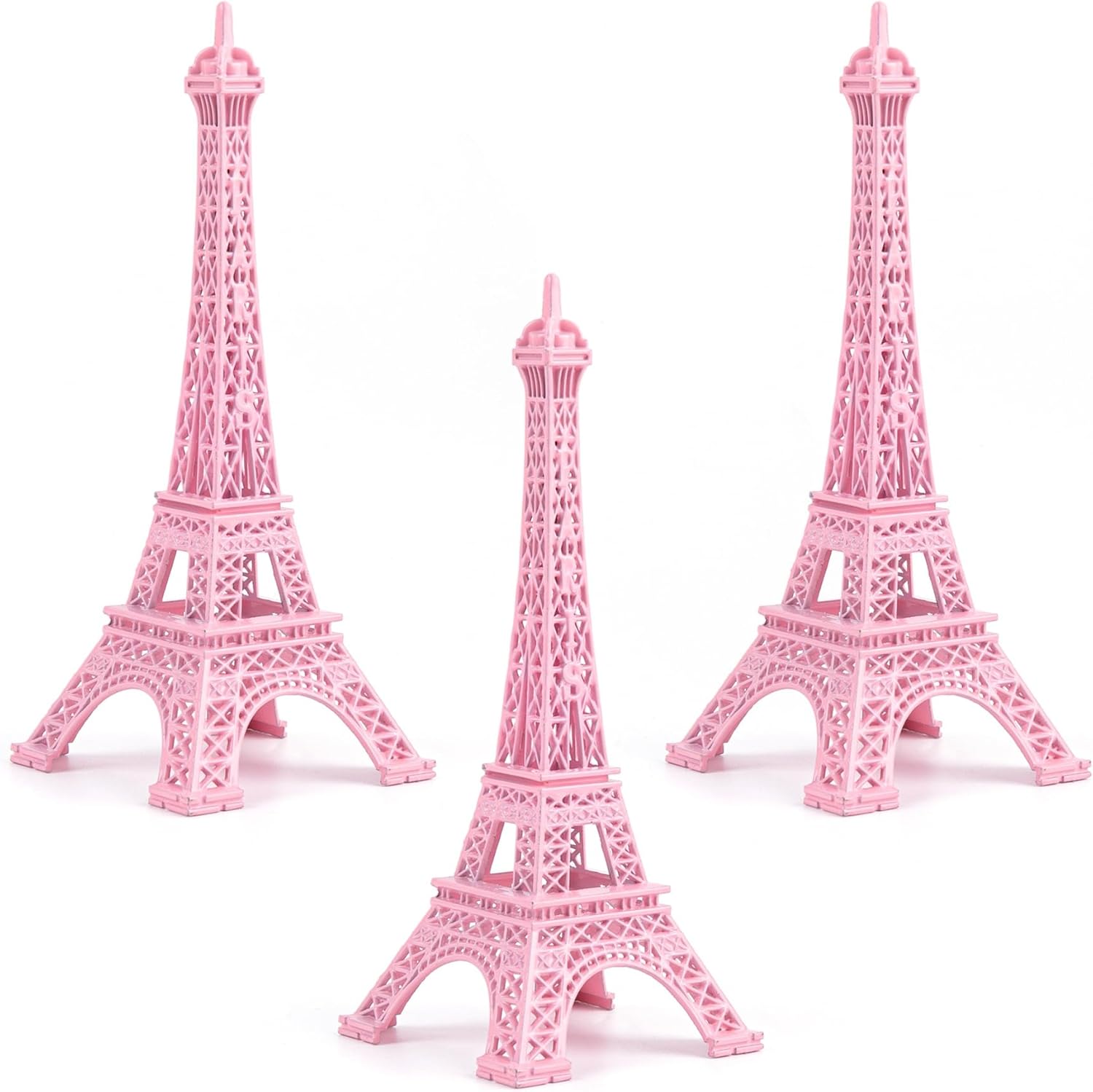 Amazon.com: Framendino, 3 Pack Pink Eiffel Tower Statue Decor Alloy ...