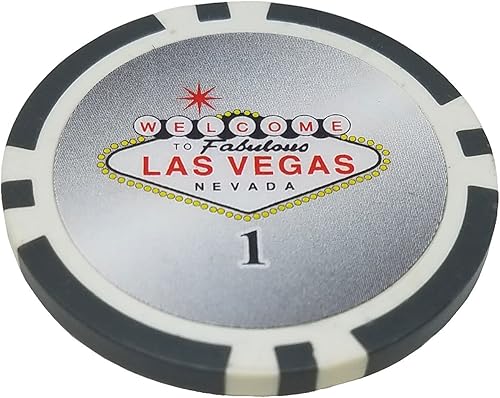 Miniatura 2 de Fichas de Poker - (25) "1" Las Vegas Sign 0.41 oz Clay Composite