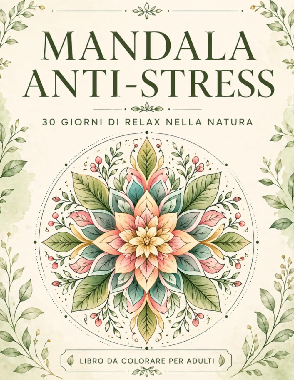 Mandala Anti-Stress: Libro da Colorare per Adulti con Mandala e Disegni Natura per Rilassarsi, Ridurre lo Stress e Ritrovare la Calma Interiore