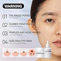 Vista 3 de LANBENA 3-in-1 Blackhead Removal Set - Pore Strips (30g), Pore Minimizing Serum (30ml) & Removal Paper - Mask for Face, Minimizes Pores & Leaves