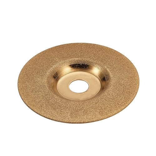 Utoolmart Disco de pulido de diamante, muela abrasiva de piedra de 4 pulgadas, grano 150 para amoladora angular, tono dorado