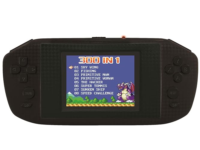 Lexibook, Power Cyber Arcade Console, JL3000 | Portable gaming console, 300 games