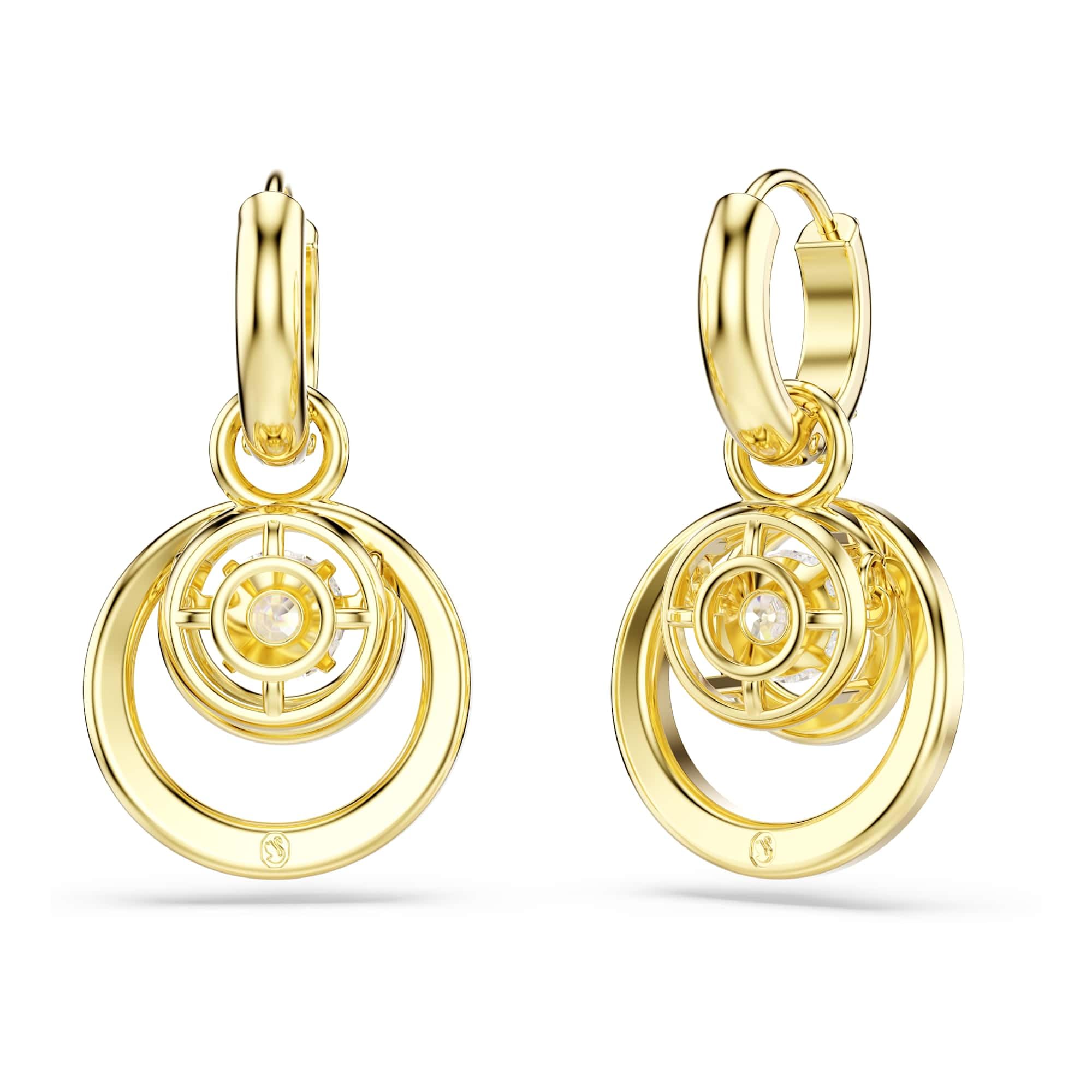 Swarovski Hyperbola Collezione, Taglio rotondo, Bianco, Placcato tonalità oro