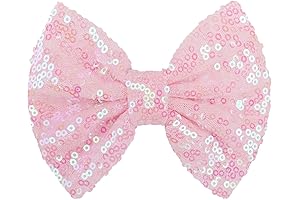 5 inches Girls Pink Bow Clips with Alligator Clip