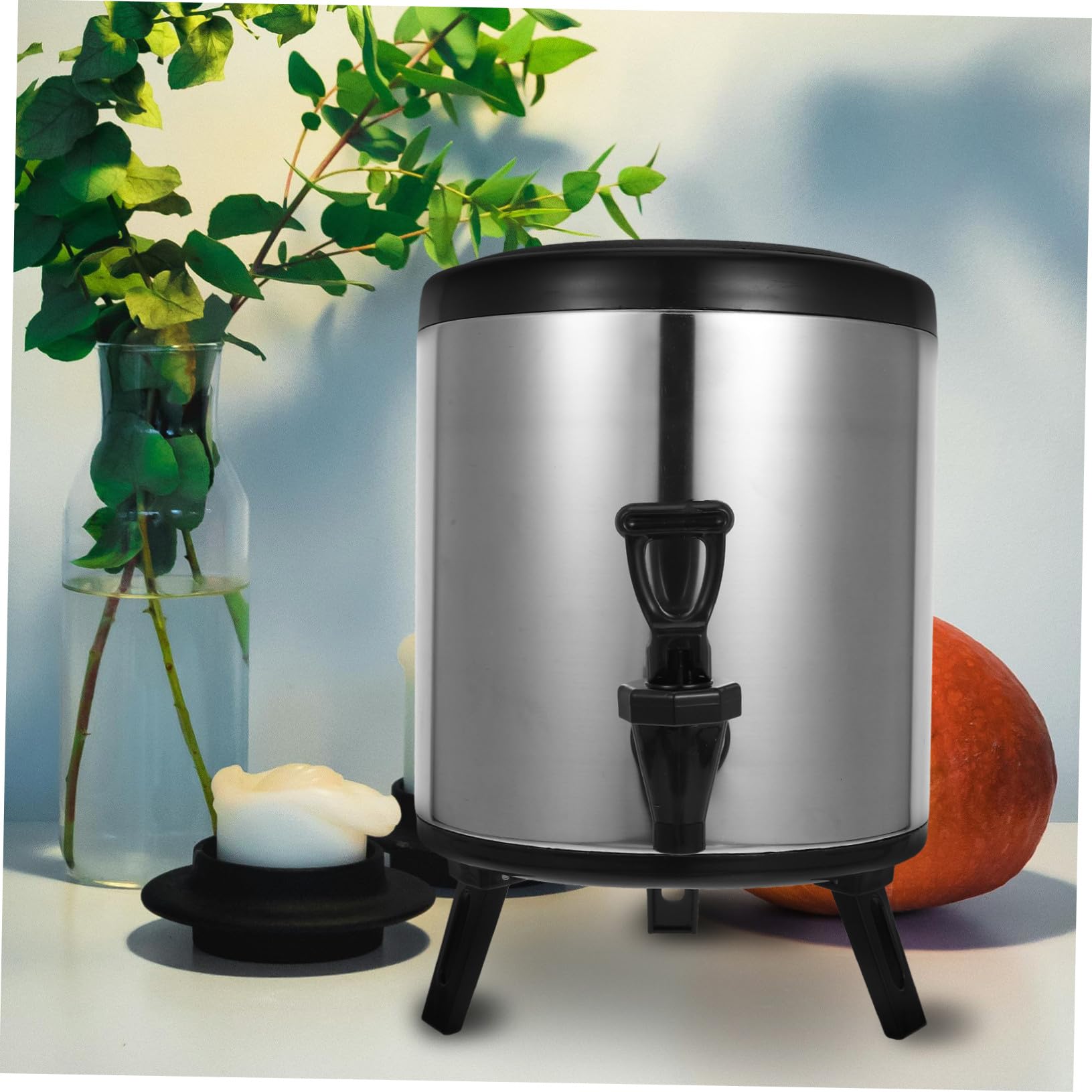 Garneck Dispensador de Bebidas de Acero Inoxidable de Doble Capa Aislante para Café y Agua Caliente o Fría para Catering Eventos y Uso Comercial