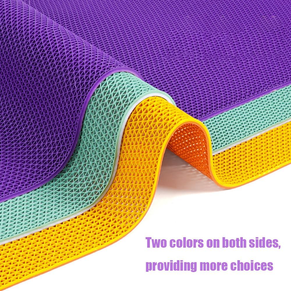 PVC Drainage Floor Mat Non-Slip Commercial Wet Area Mat for Outdoor and Indoor Restaurant Kitchen Bar Swimming Pool Splash Matting Water Drain Flooring Mat (Goose Yellow and Crescent White, 3FTX11FT)