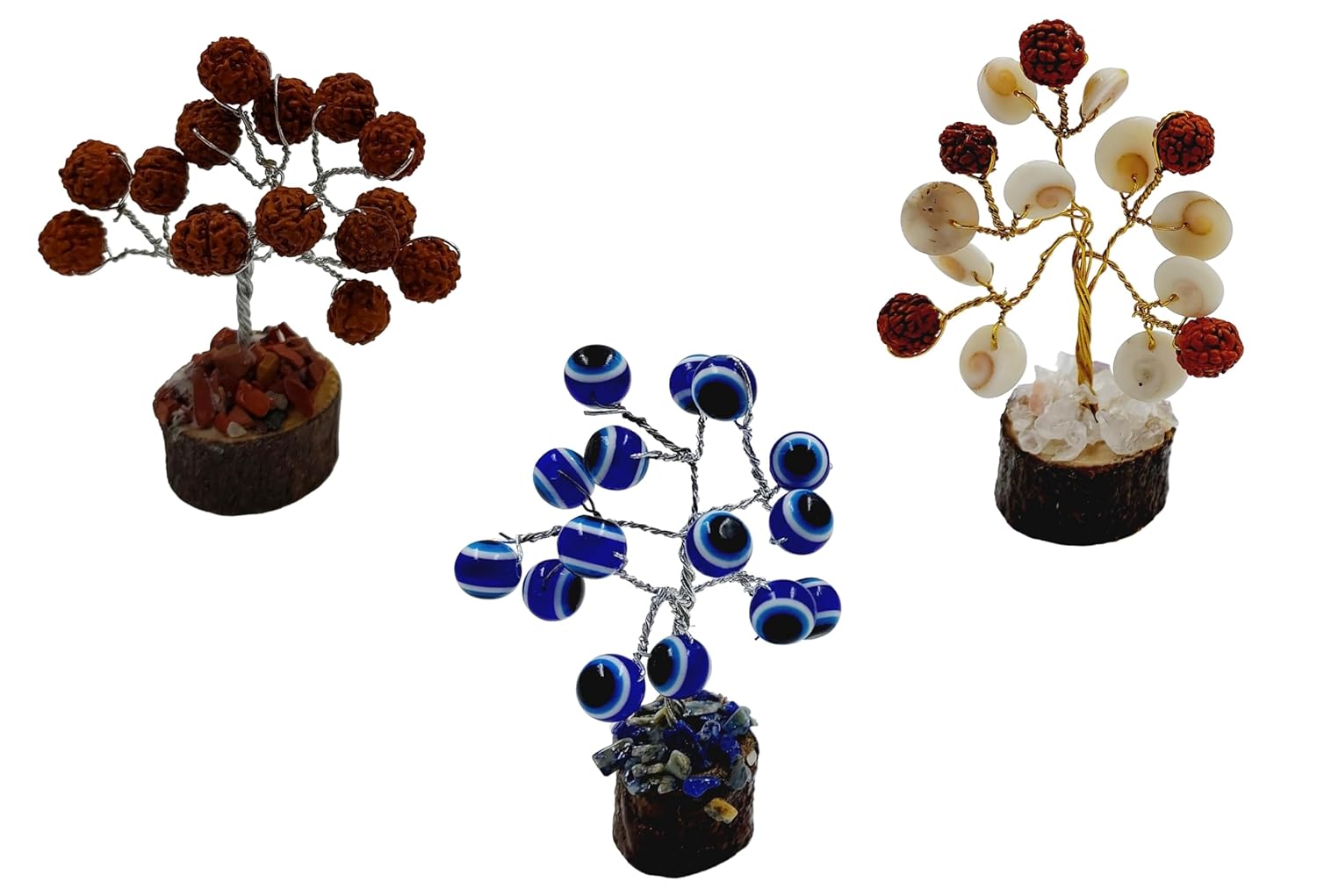 Buy ART FLAUNTS Evil Eye Tree, Gomti Chakra, Rudraksh Tree Home Decor