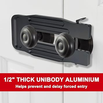 French Door Lock Childproof | Adjustable Double Door Reinforcement Lock for French Doors Home Security | Add High Security to Prevent Home Unauthorized Entry | Unibody Aluminum Construction