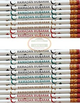 Ramadan Pencils Ramadan Favors [ 24 Pack ] Ramadan Mubarak Pencils Happy Eid Customized Party Favors Eid decor Arabic Novelty Muslim gifts Wholesale 24