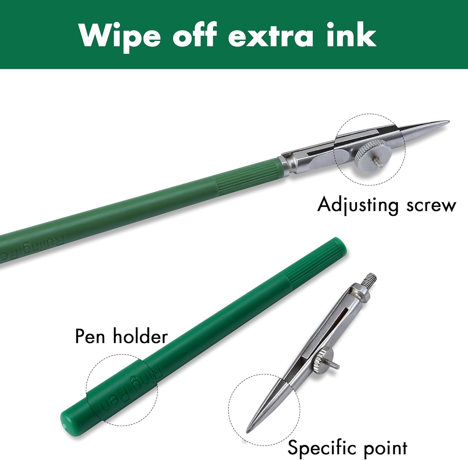 Ruling Pen for Masking Fluid - Precision Tool for Fine Line Drawing, Technical Cartography and Calligraphy - Compatible with Drawing Ink, Indian Ink & Gouache - Image 4