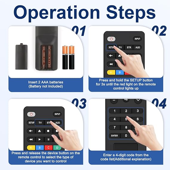 Universal-TV-Remote Universal TV Remote Control for Samsung, Vizio, Sony, Panasonic, Smart TV, HAIER, Toshiba, Philips, TCL, JVC, Hitachi, Sharp
