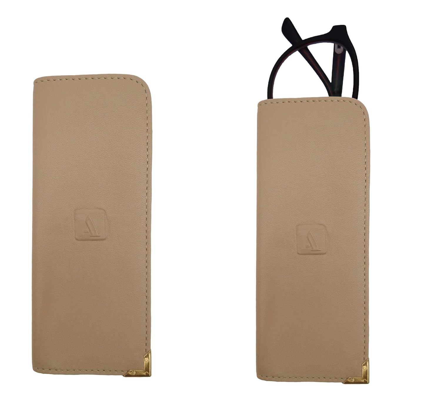 Adamis Genuine Leather Spectacle Soft Pouch for Men and Women Flexible And Durable For Sunglass Eyeglass And Reading Glass Holder compact size W43, Size 6 x 15 cm Adamis Genuine Leather Spectacle Soft Pouch for Men and Women Flexible And Durable For Sunglass Eyeglass And Reading Glass Holder compact size W43, Size 6 x 15 cm