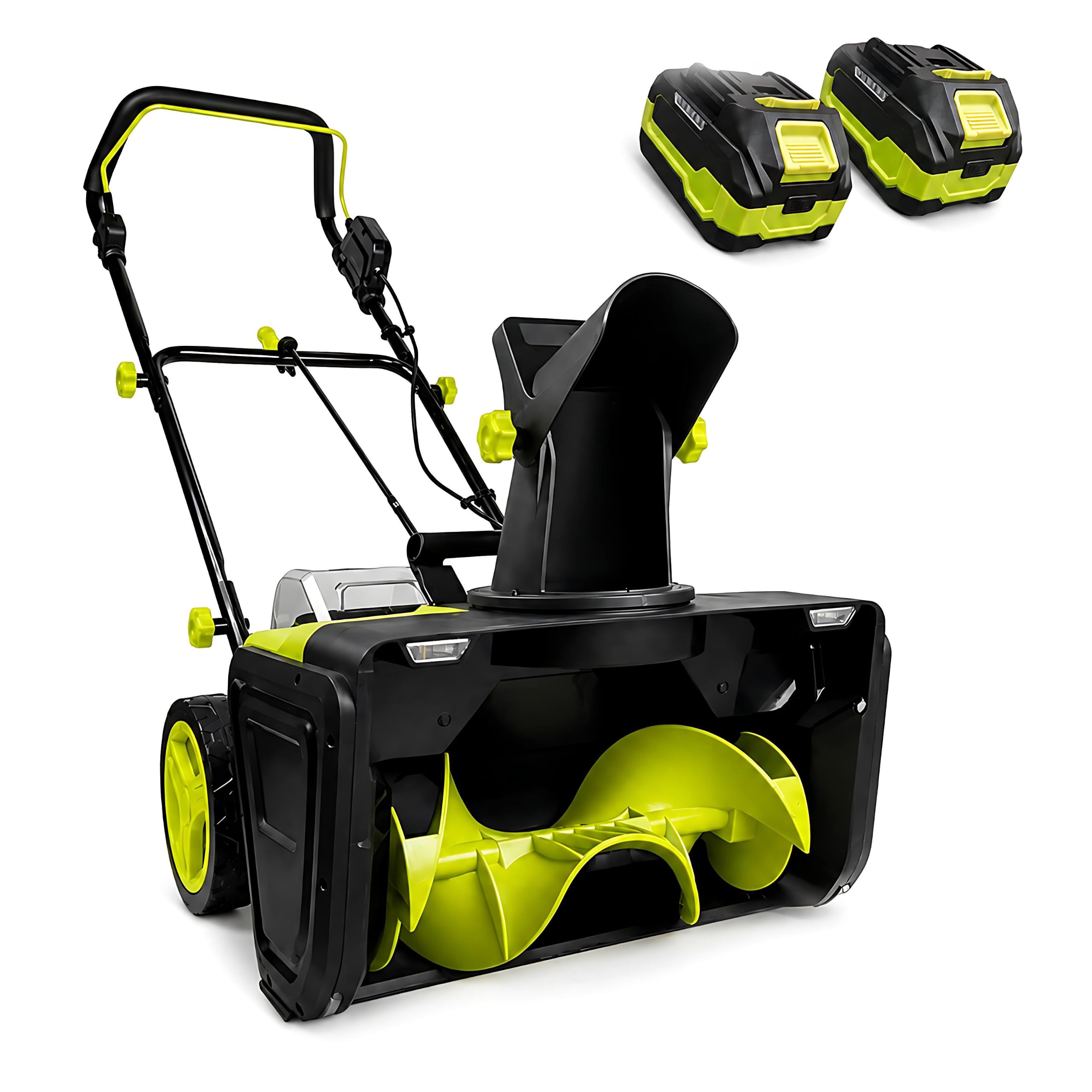 Electric Snow Blower Cordless, 1900 rpm, for Driveway Clearing | 20 Inch Brushless Snow Blower, 3500 W Brushless Motor, Snow removal depth 25cm/10in, Clear Snow from Driveways and Sidewalks