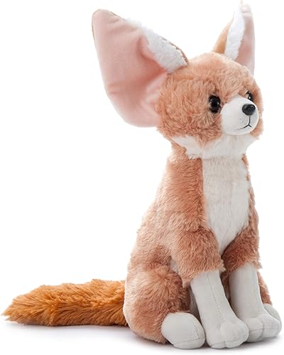Miniatura 5 de The Petting Zoo Fennec Fox - Animal de peluche, regalos para niños, animales salvajes del zoológico Onez, juguete de peluche de zorro Fennec de 12