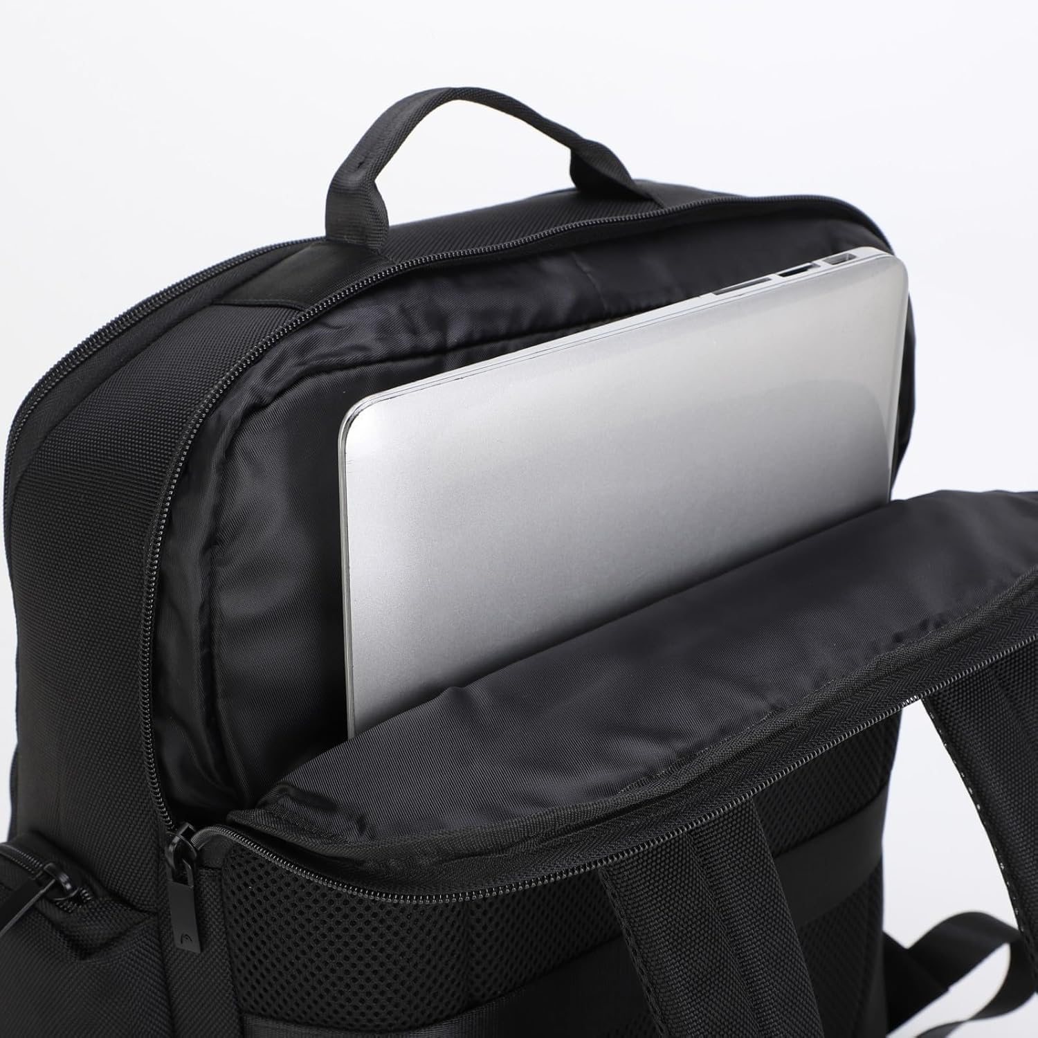 HEAD Large Laptop Backpack for Men with Trolley Sleeve, Travel Backpacks Fits 17.3 inch Laptop, Waterproof Business Laptop Bags for Work/Commute/College/Daily, Black