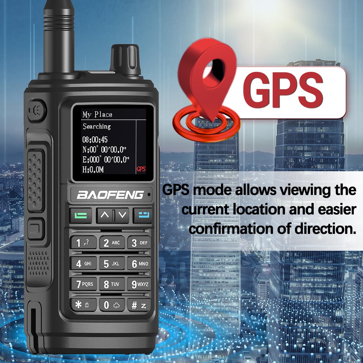 BAOFENG UV-17 PRO GPS Ham Radio Long Range Handheld Radios Walkie Talkies 999 Channels NOAA Weather Receiver Copy Frequency DTMF USB Charger High Gain Antenna, 2 Pack