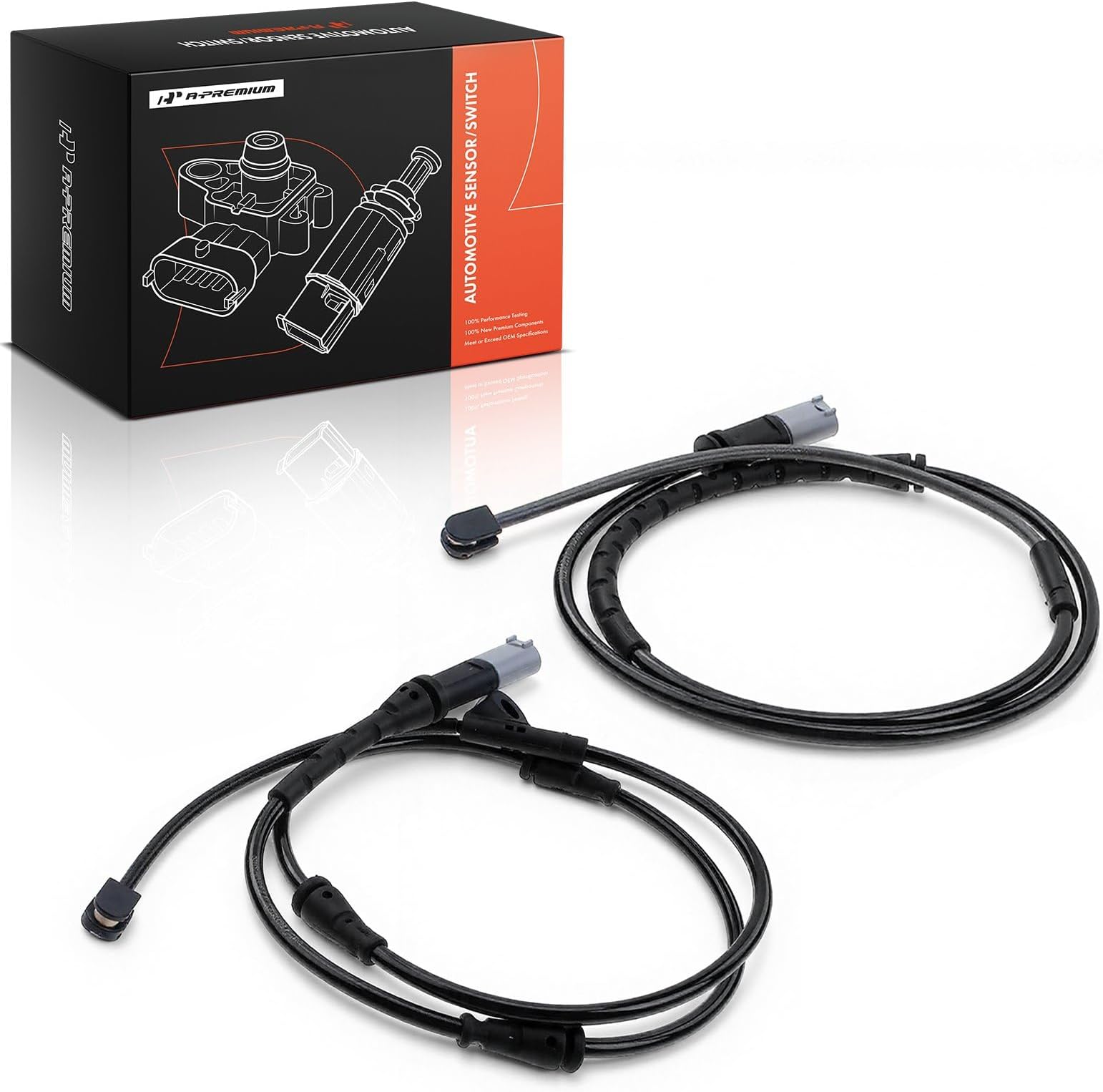 A-Premium Front and Rear Brake Pad Wear Sensors Compatible with BMW Models | for X5 2011-2018, X6 2011-2019, Set of 2