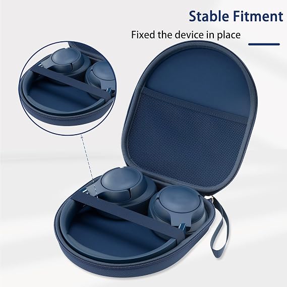 Case Compatible with Sony WH-CH520N WH-CH720N, and JBL 510BT 520 BT 720BT 770 NC 760 NC 670 NC Wireless Noise Cancelling Headphones, Portable Travel Headphone Storage Cover Bag (Blue)