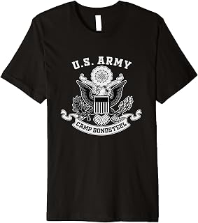Camp Bondsteel Kosovo Military Base Eagle Emblem Vintage Premium T-Shirt