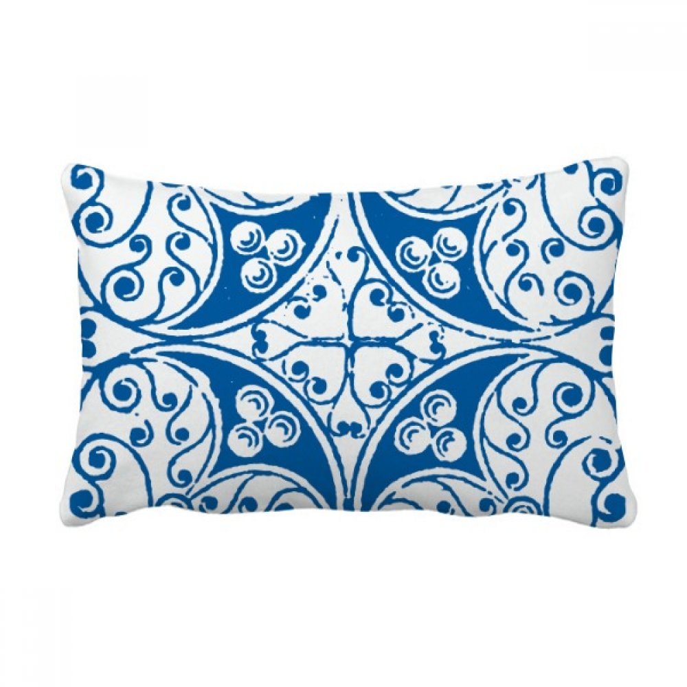 Coussin lombaire Talavera motif illustré pour canapé 40x60 cm décoratif