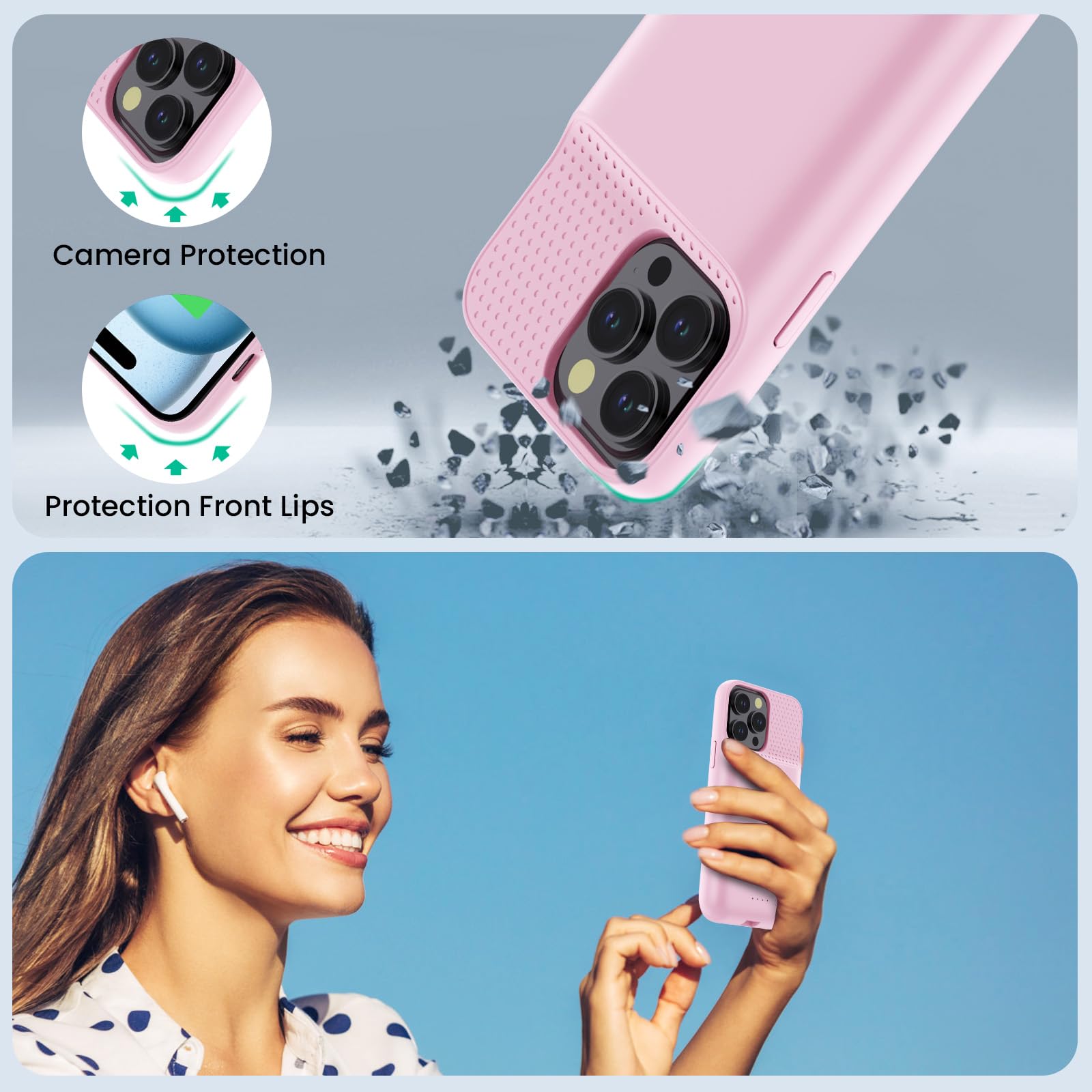 Feob Etui na baterię do iPhone 15 Pro Max (6,7"), 8600 mAh 15 W Powerbank etui dodatkowe etui na telefon komórkowy, etui na telefon komórkowy, etui na telefon komórkowy, etui na telefon komórkowy,